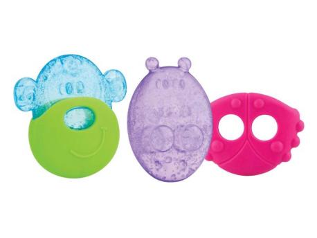 Nuby Koelbijtring Diertjes met hoesje +3m
