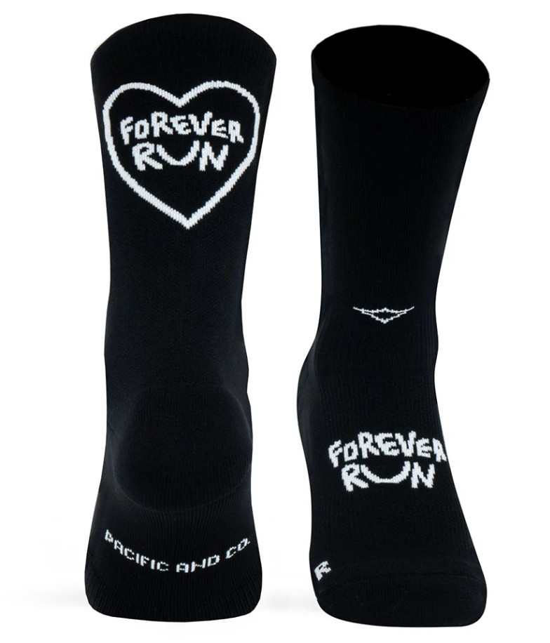 Pacific and Co Sportsokken Unisex Forever Run Black - S/M - 37-41