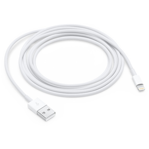 Apple Lightning kabel voor Ipad en Iphone 2m  - MD819 - white Apple Lightning kabel voor Ipad en Iphone 2m  - MD819 - white