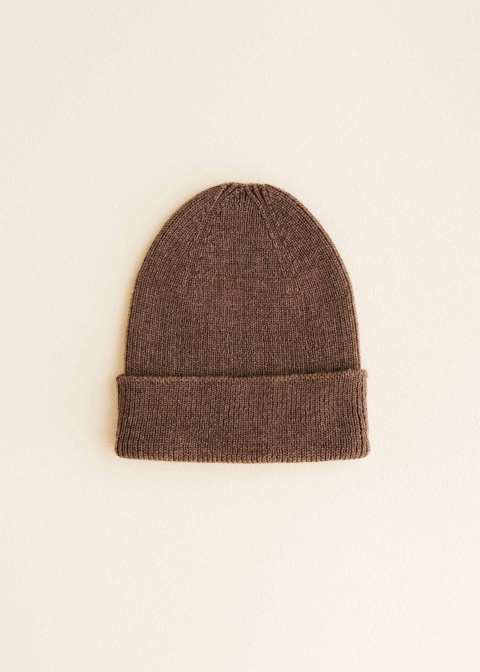 Hvid Muts Beanie Fonzie Newborn Mocha