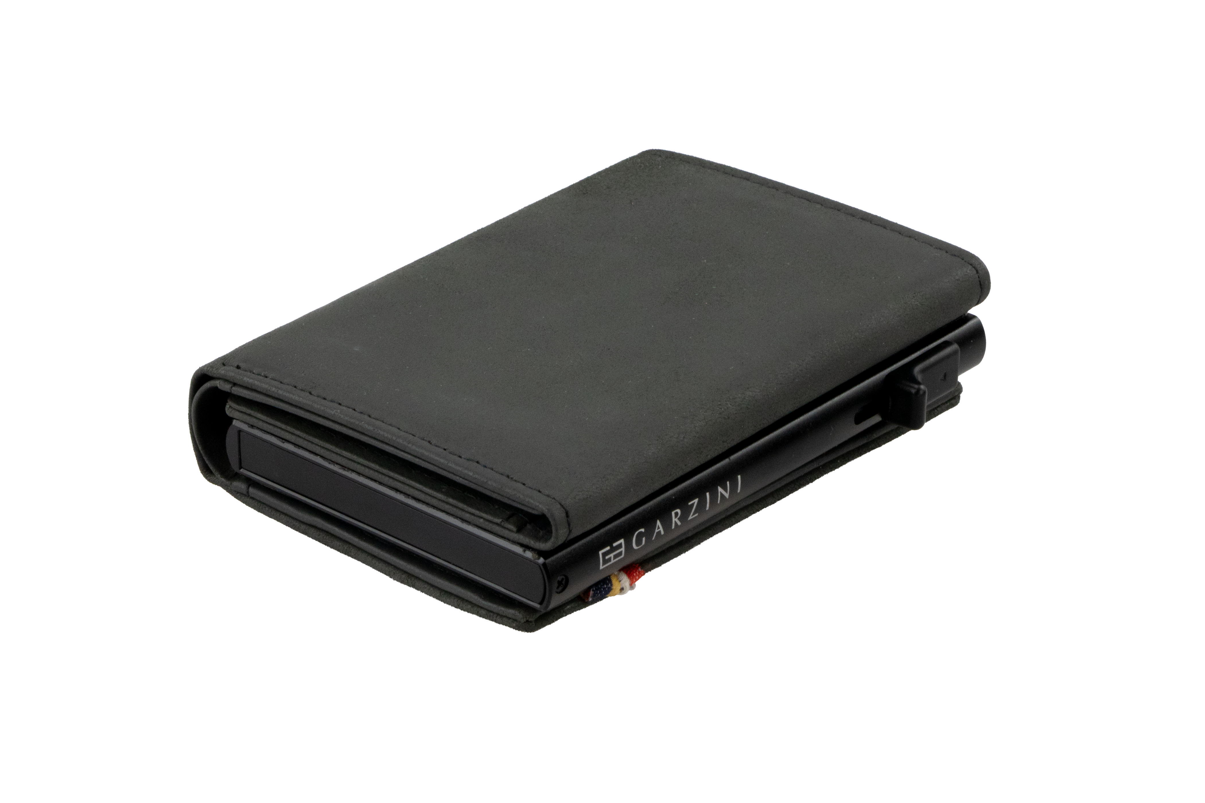 Garzini Metal Trifold Coin Pocket Portefeuille RFID Carbon Black 9.5x7x3 cm