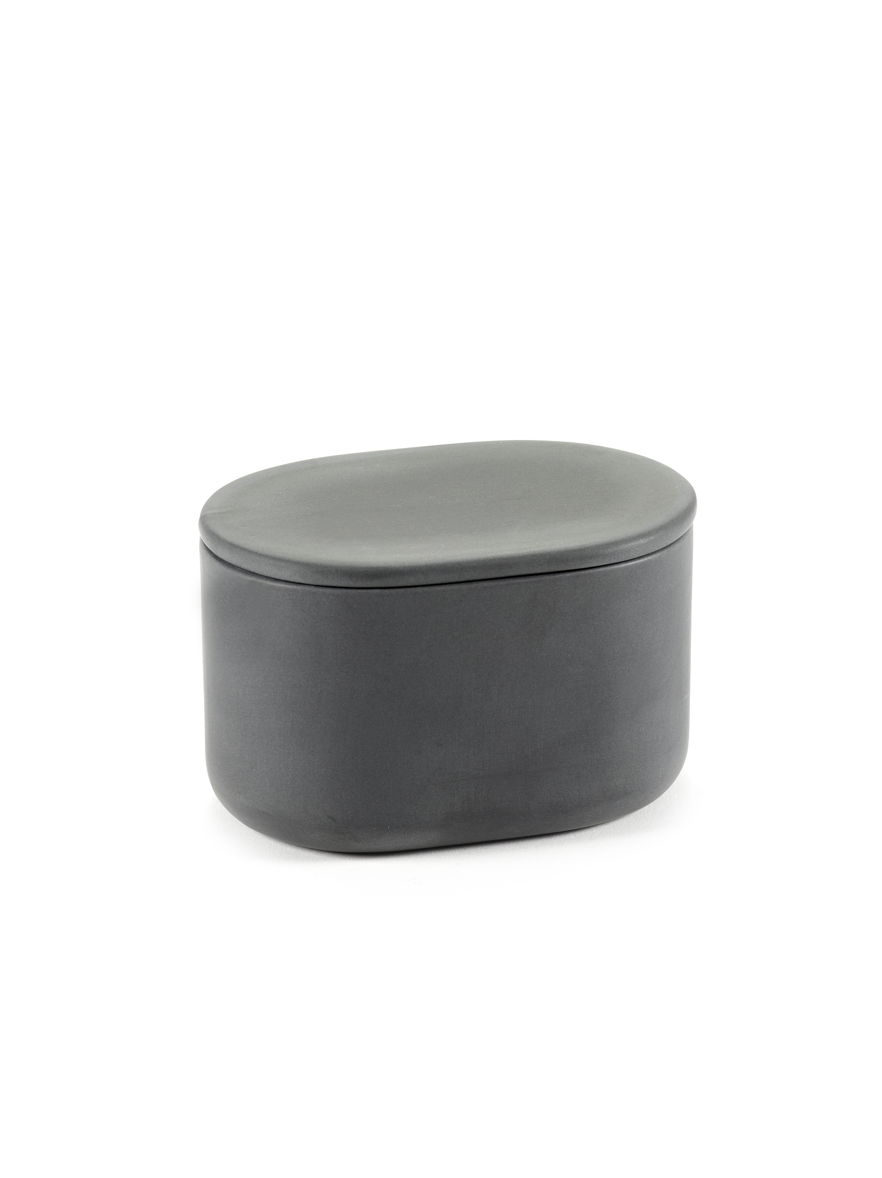 Serax Bewaarpot Cose met Deksel Grijs 10.2x7x6.5 cm - Ovaal - by Bertrand Lejoly