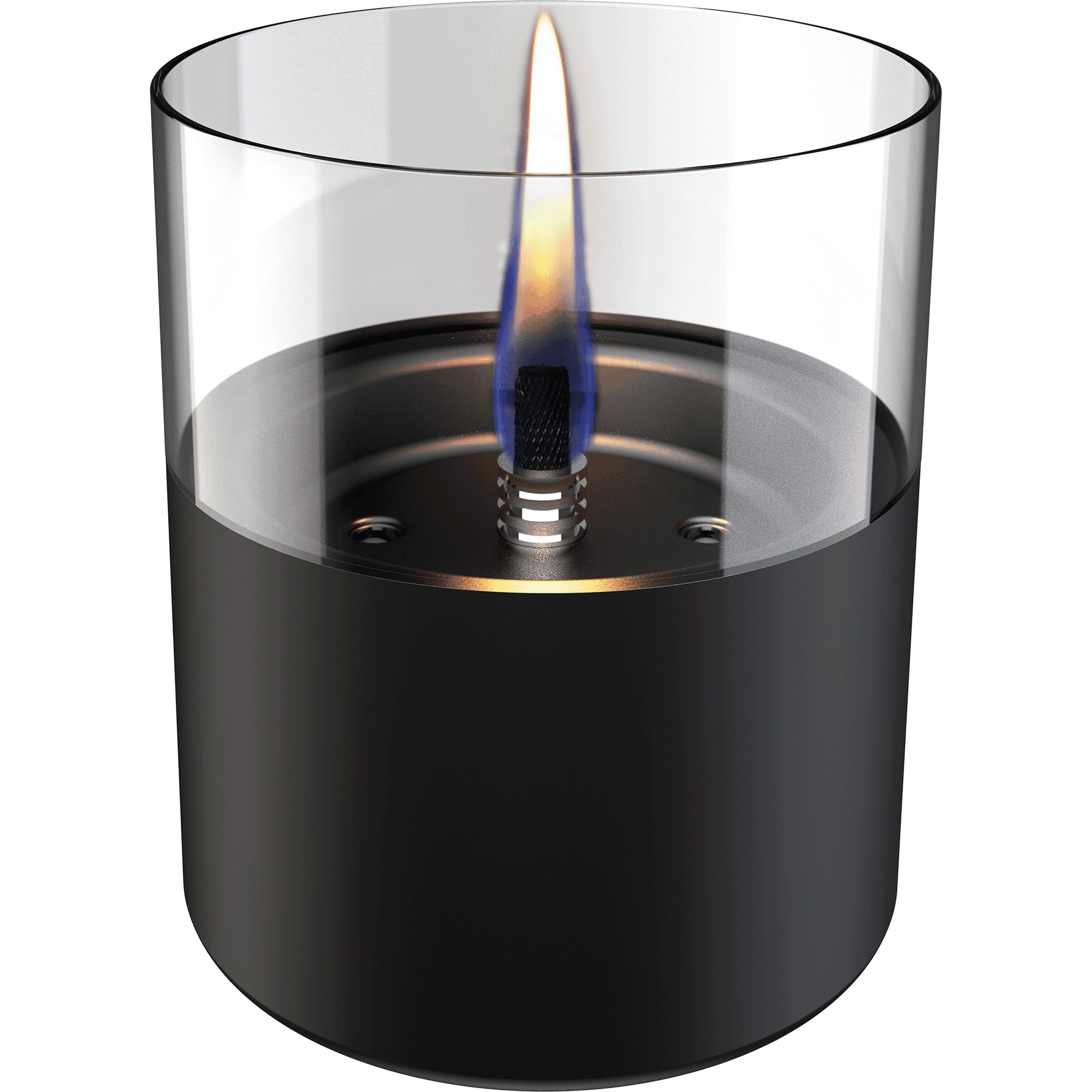 Tenderflame Oliekaars Lilly 10 Zwart 300ml - Glas - 8 Branduren - 10x10.5 cm