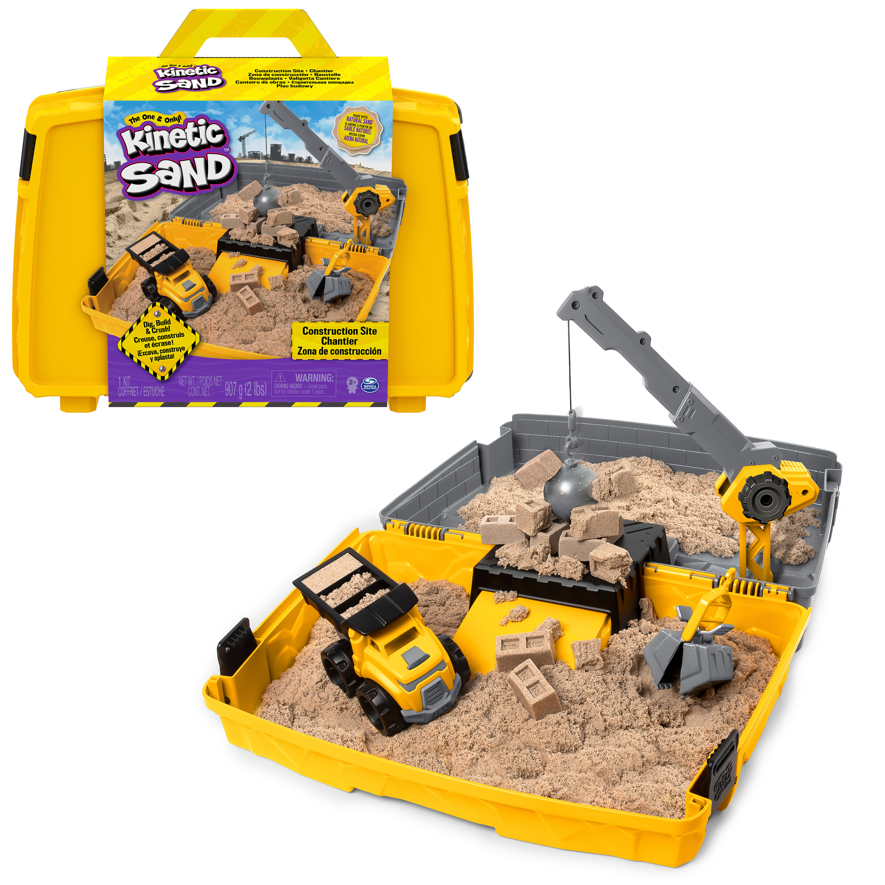 Kinetic Sand - Construction Folding Box Construktie Koffer