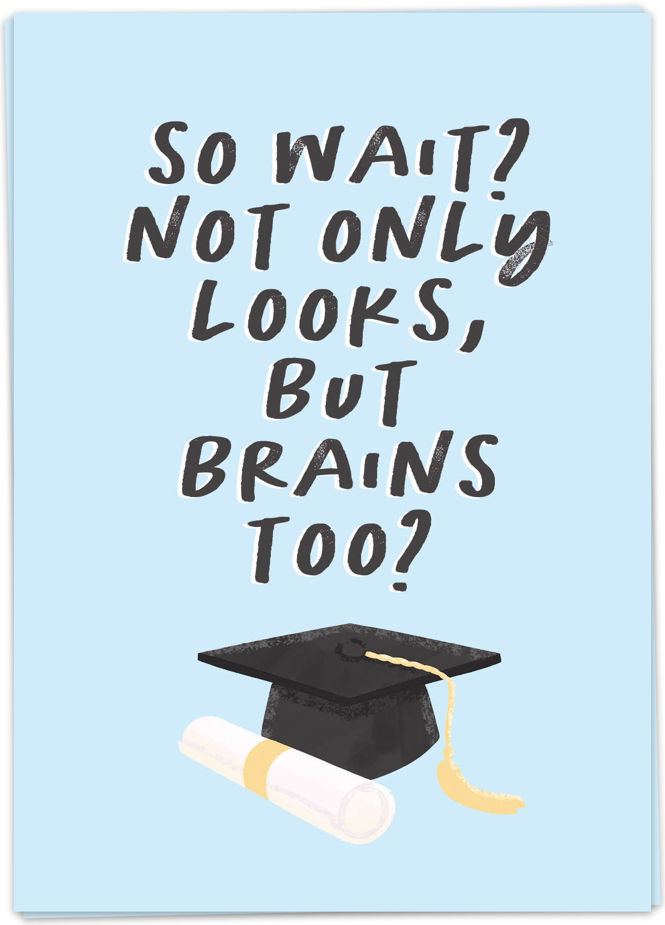 Kaart Blanche Wenskaart Brains Too