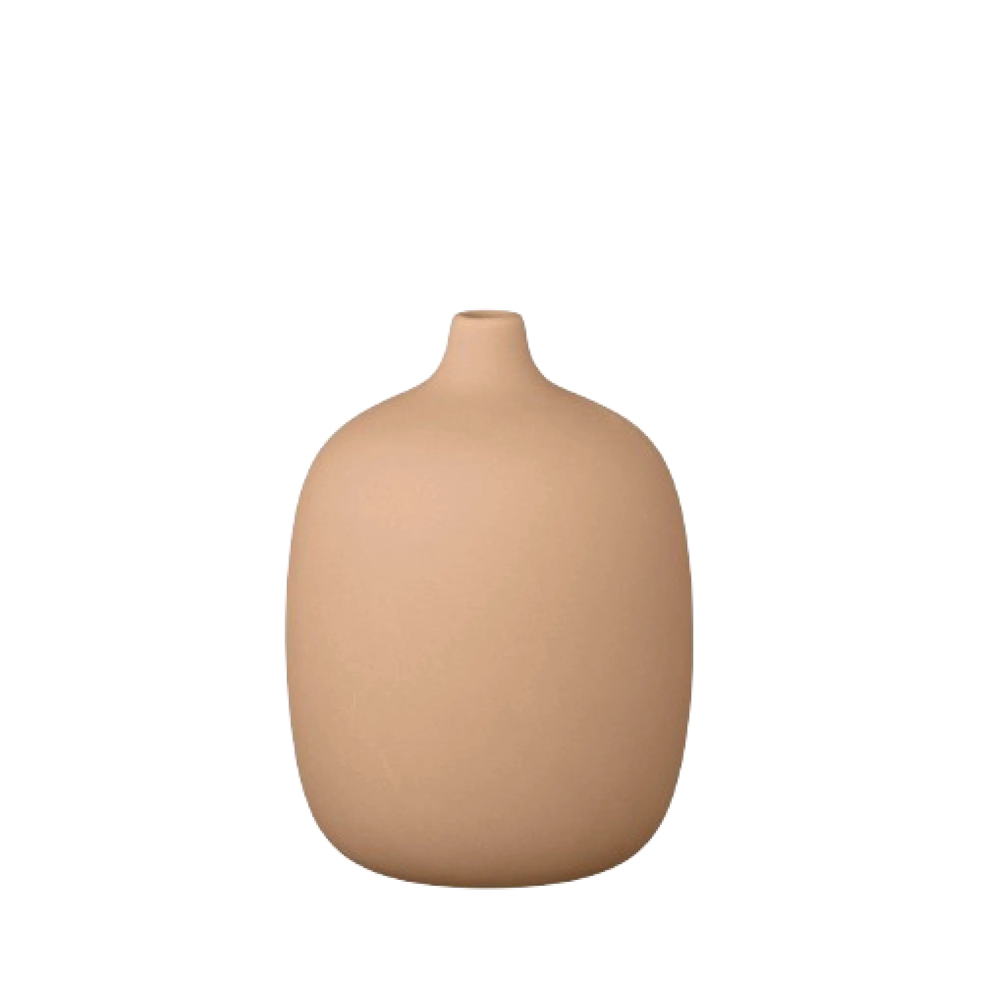 Blomus Vaas Ceola Amber Brown 14x19 cm - Geglazuurd Keramiek