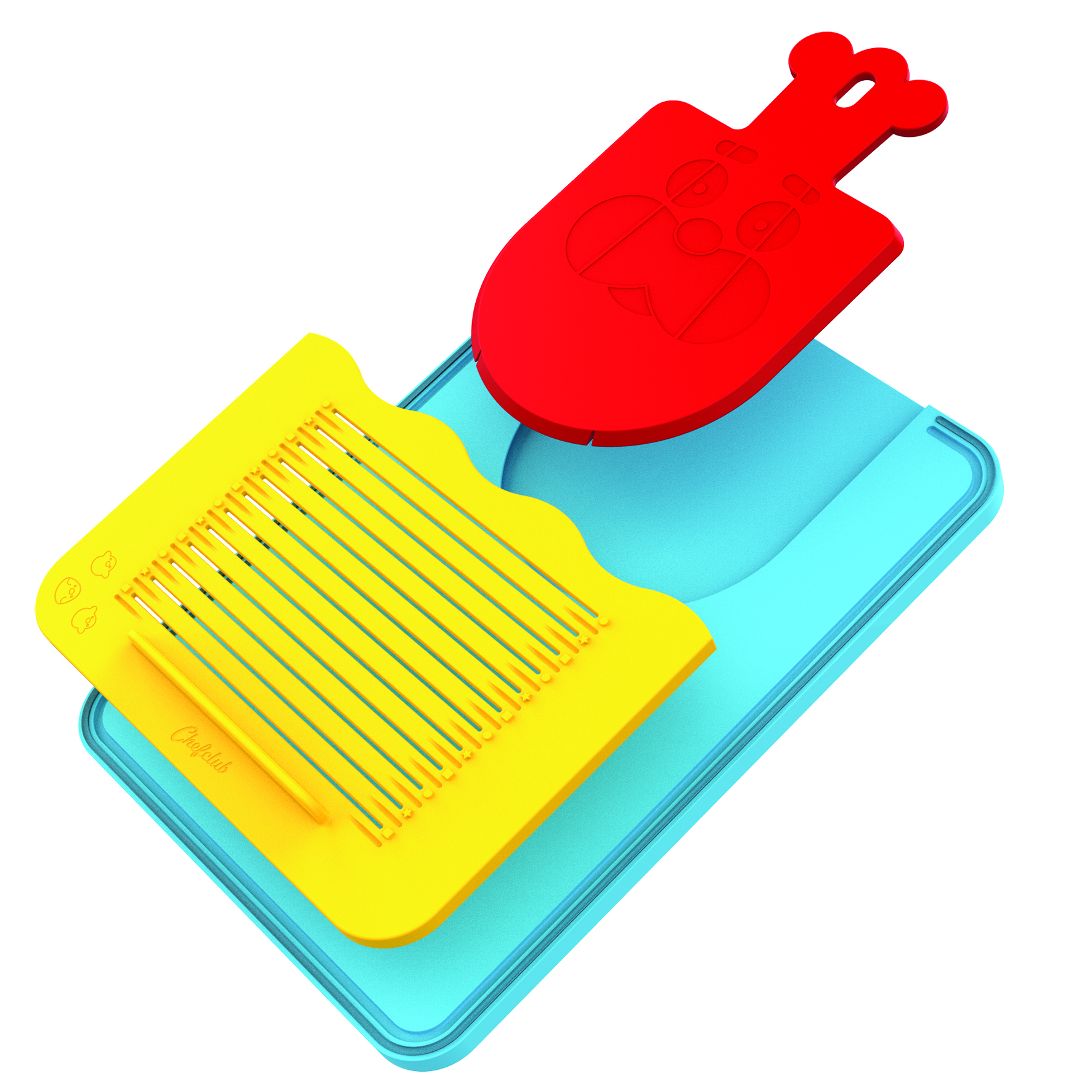 Chefclub Kindersnijplank 39.5x24.5 cm 3-delig
