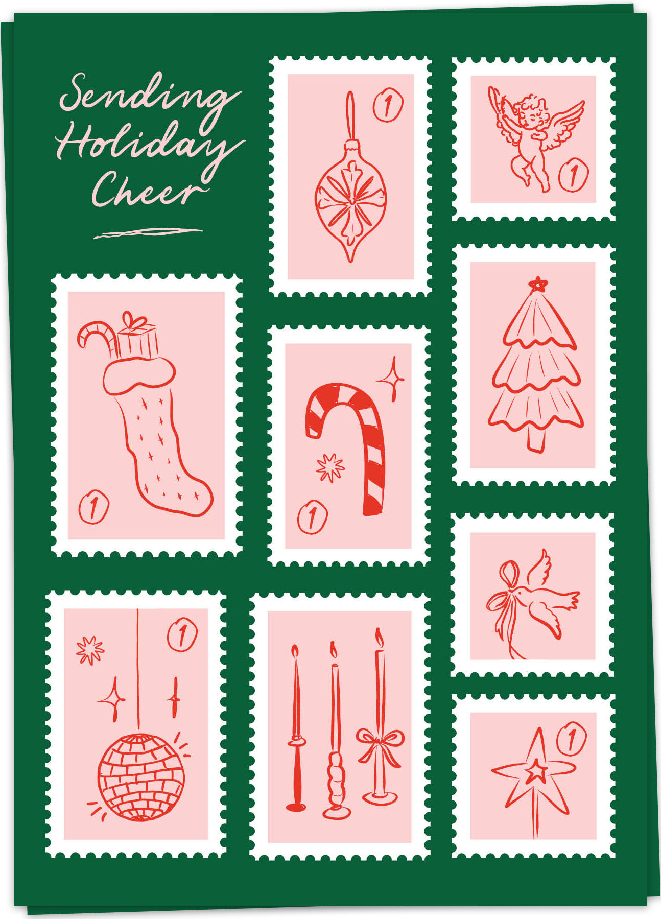 Wenskaart Kerst Holiday Cheer