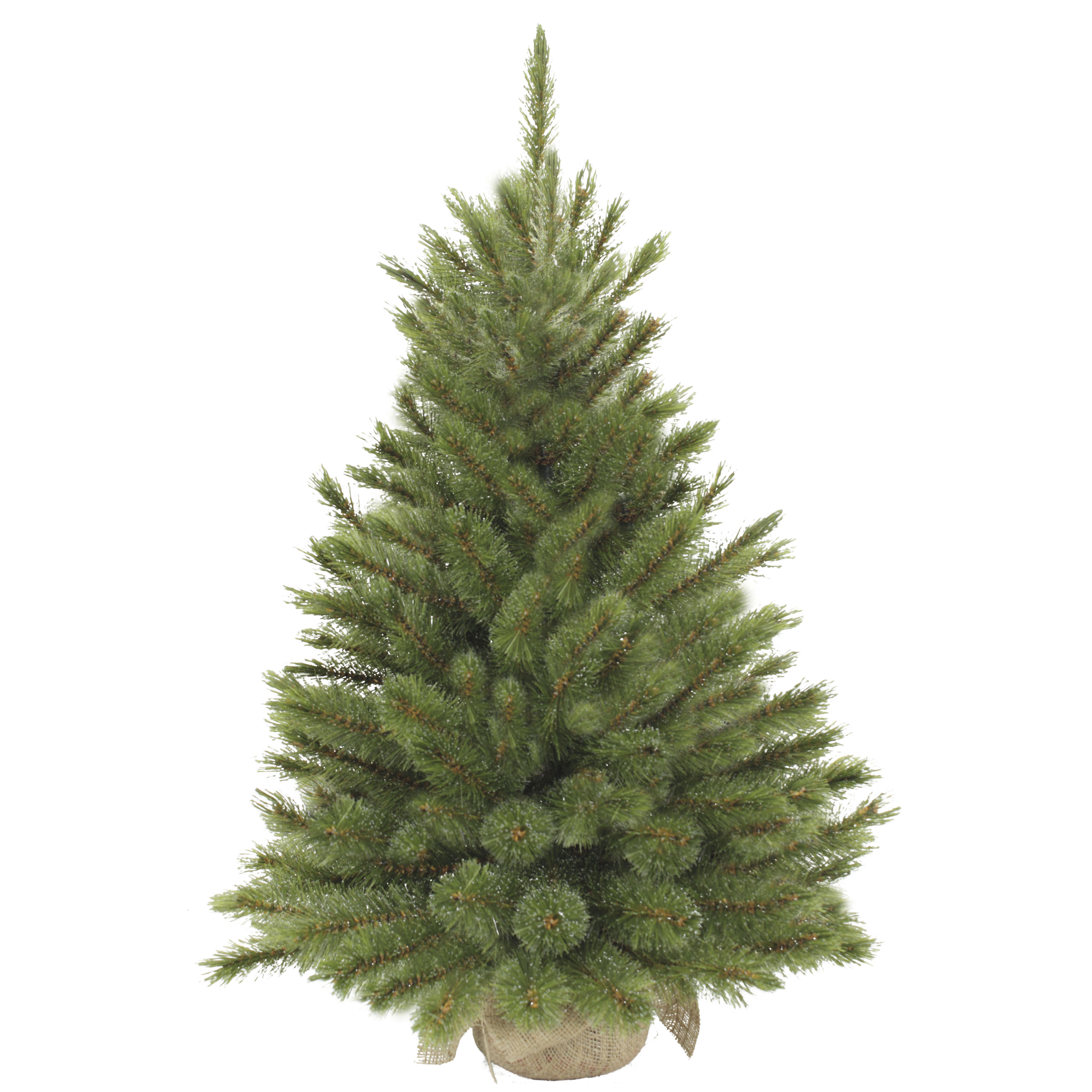Kerstboom Forest Green Frosted 90x62 cm - 106 Tips - In Jute Zak