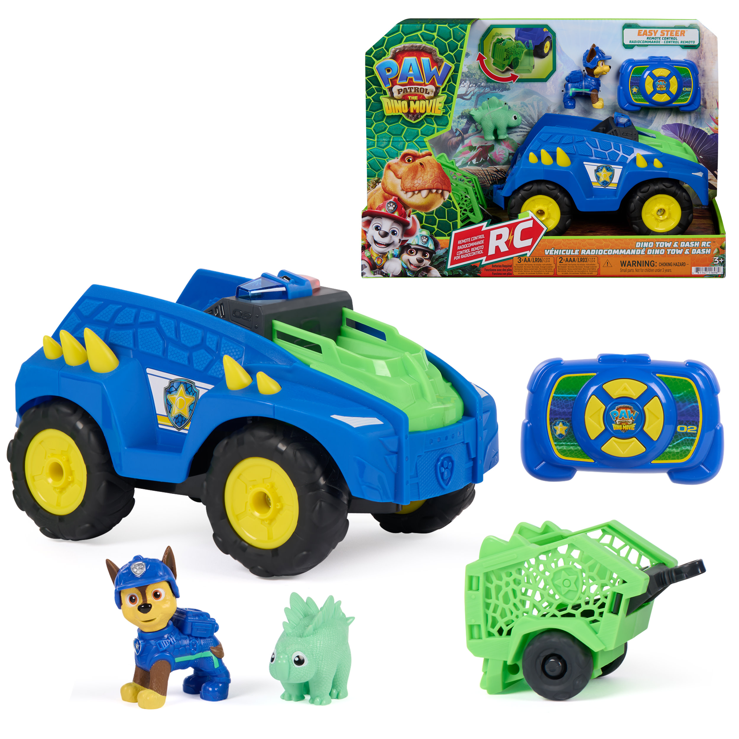 Paw Patrol - Dino Movie - Dino Tow & Dash RC
