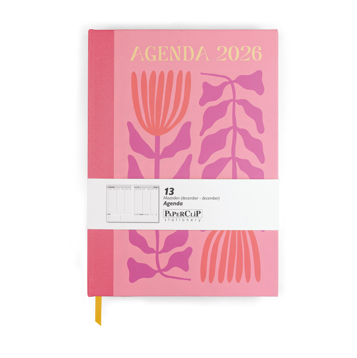 Paperclip Agenda 2026 Life Planner Canvas 13M 1week/2pag 15x21 cm