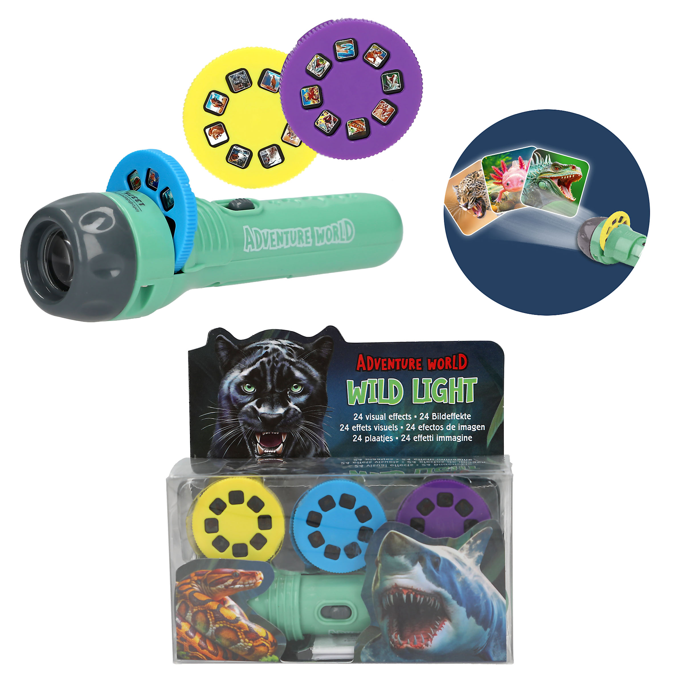 Adventure World Zaklamp met Plaatjes