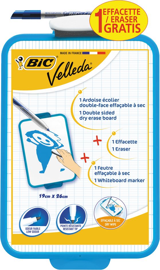 BIC Velleda Whiteboard 19x26cm Stift+Wisser