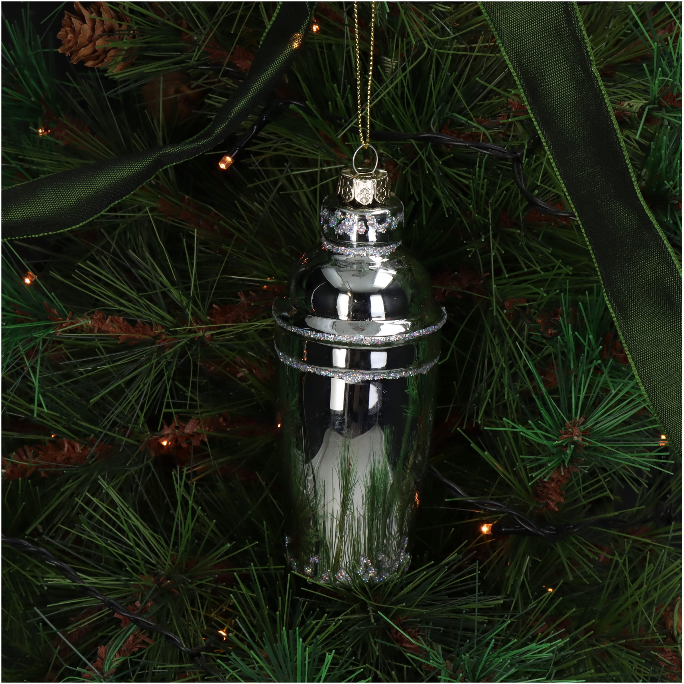 Boomhanger Cocktail Shaker Zilver 5x13 cm