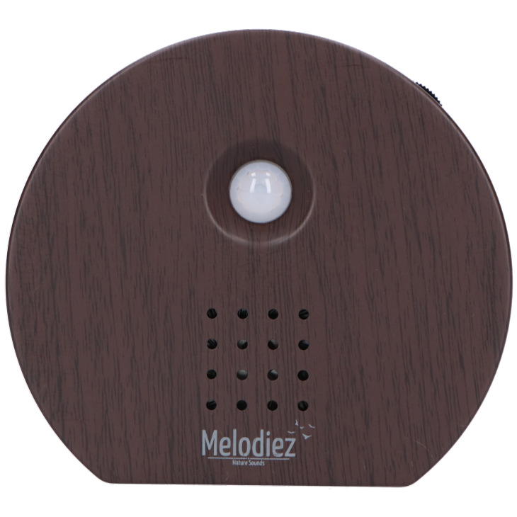 Melodiez Nature Box Ebbenhout - Box met Natuurgeluiden 40/80/120 sec. - 9x1.5x10 cm - met Bewegingssensor - op Batterijen (incl.)
