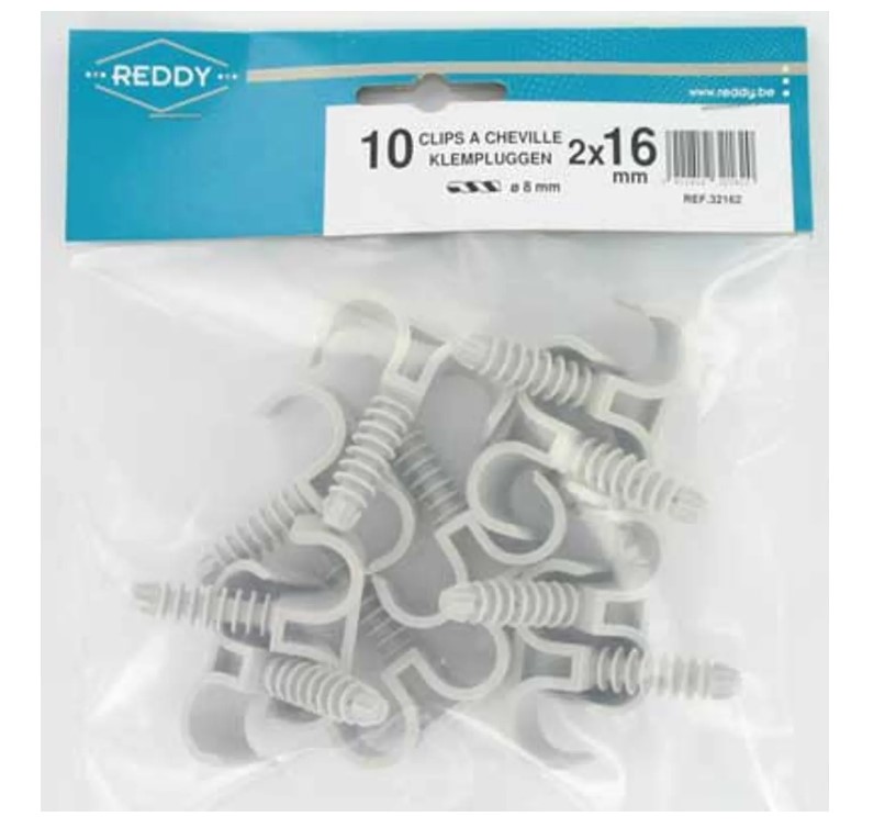 Reddy Klemplug 16 mm Dubbel 10 stuks