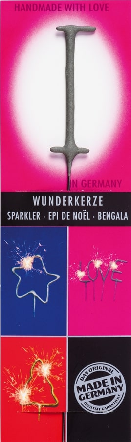 Wondercandle Classic Letter I Grijs
