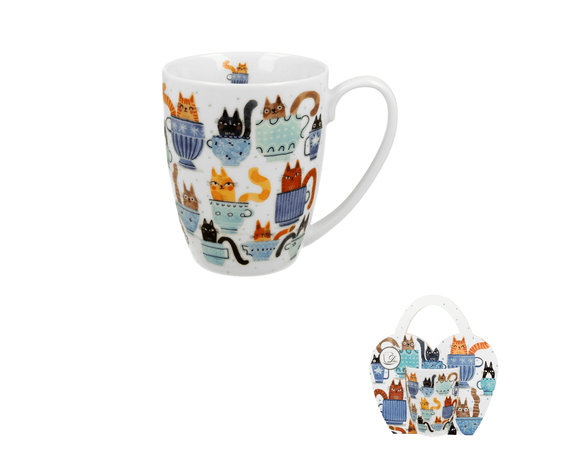Duo Porcelain Mok Duo Cats 350ml Teacup Cats