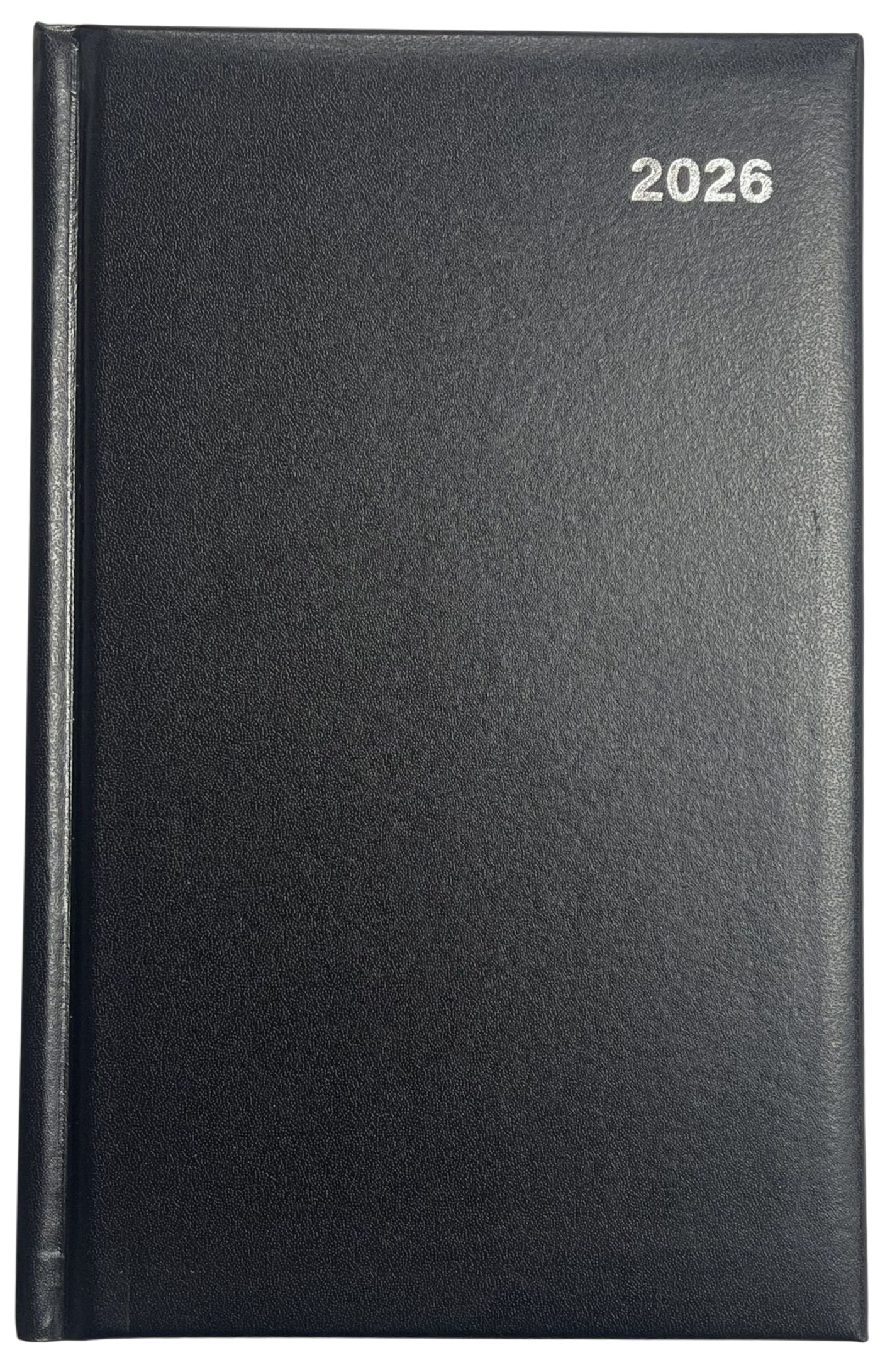 Agenda Daily 2026 - 1dag/pag Zwart Genaaid 14x21 cm