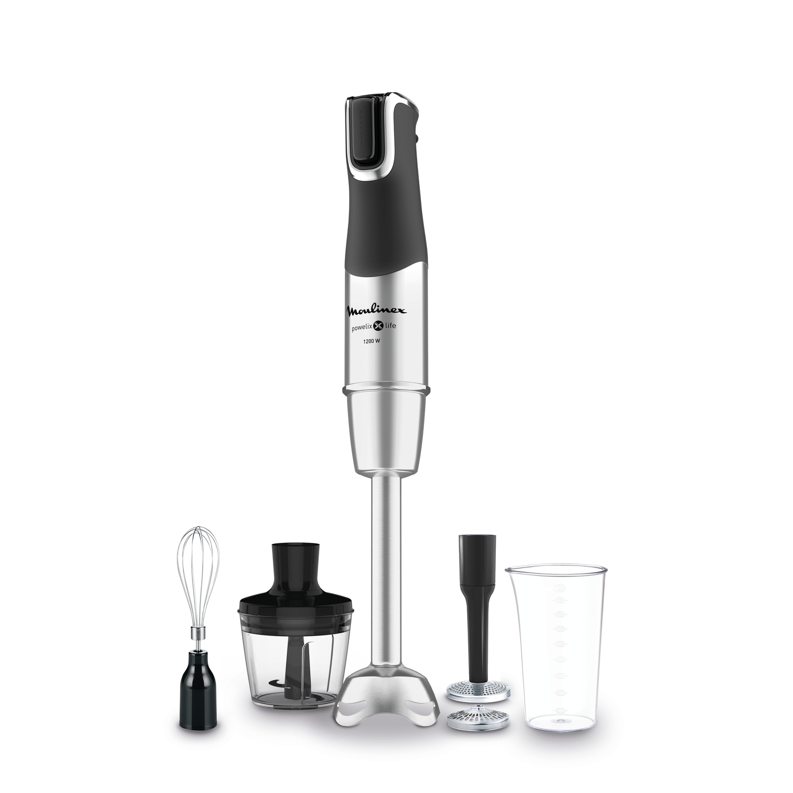 Moulinex Staafmixer Infinityforce Pro, Chopper Blender DD95HD10, 1200 Watt, met 4 grote acc.