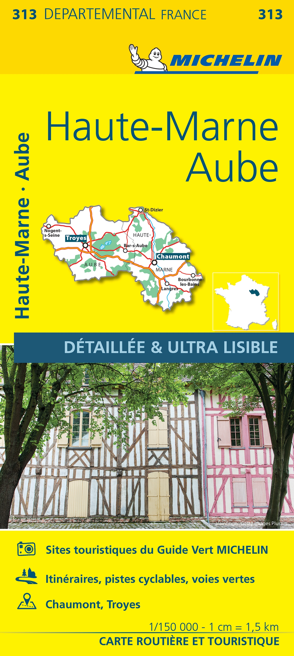 Michelin Kaart Regionaal Frankrijk Local Aube - Haute-Marne