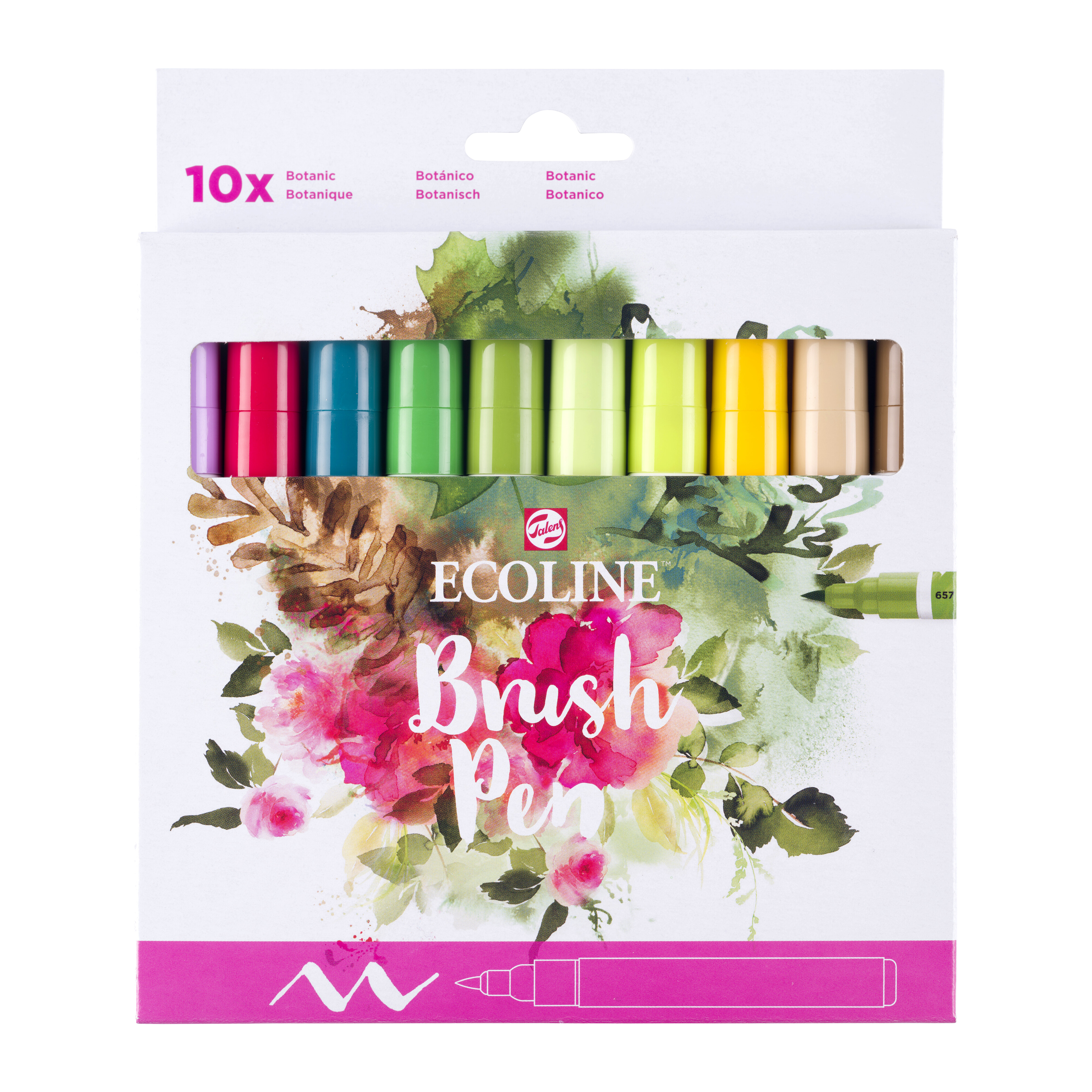 Talens Ecoline Brush Pen Set Botanisch 10 stuks