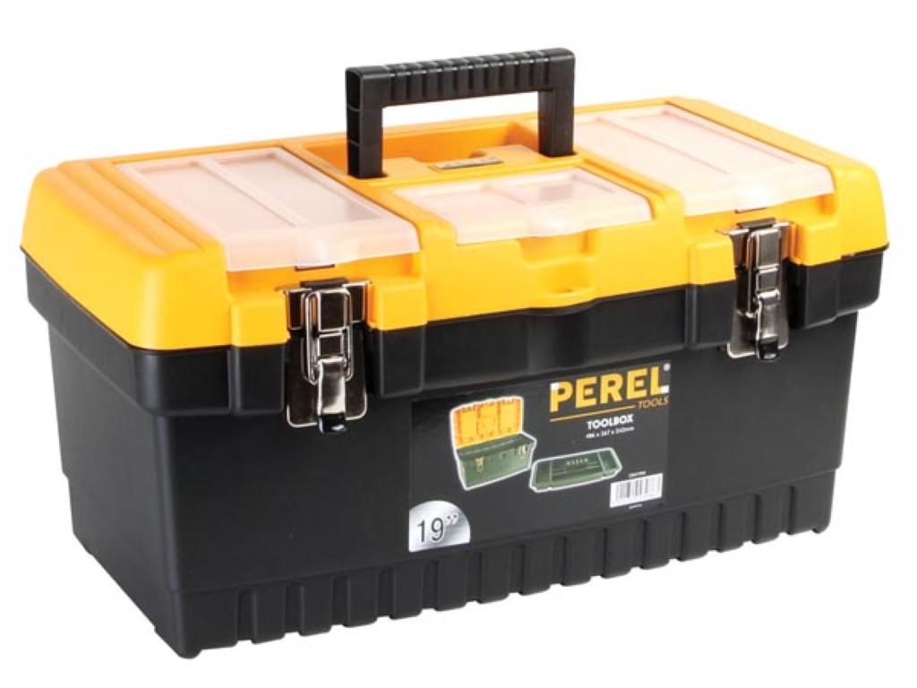 Perel Gereedschapskoffer 31,4 Liter met metalen Sluitingen