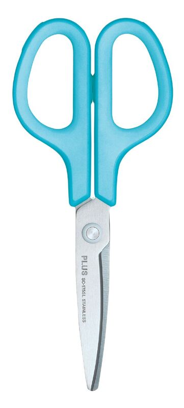 Plus Convex Schaar Smart 17.5 cm Blauw voor Linkshandigen - Soft Grip