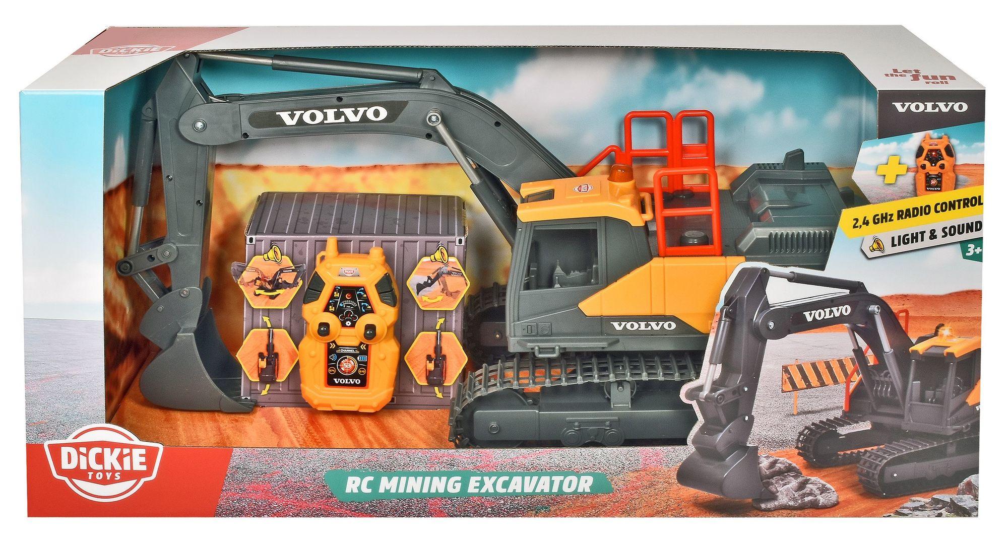 Volvo Mining Excavator Grote Graafkraan 60 cm, RC, 2.4 GHz, licht en geluid