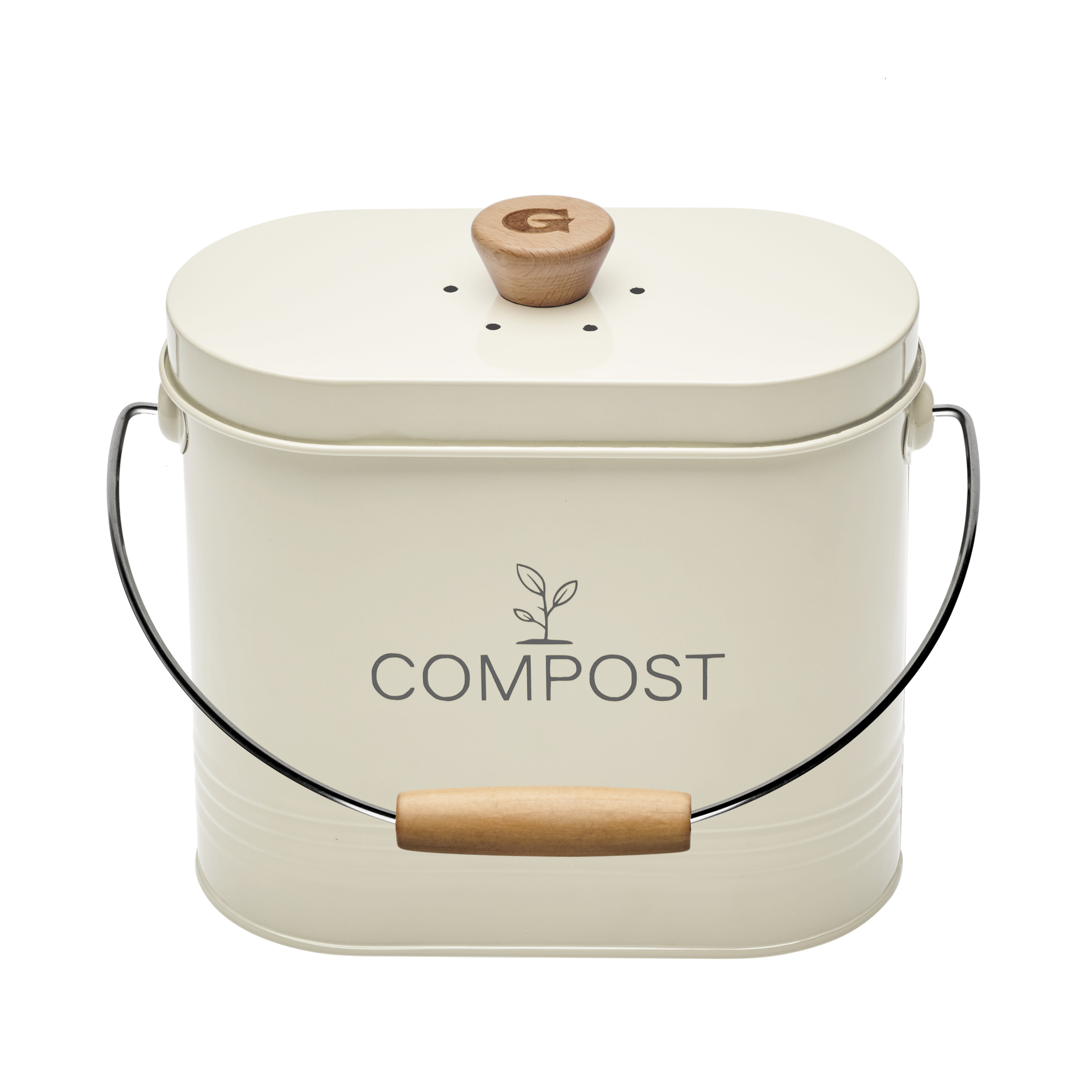 Guillouard Compostemmer Beige 3l met Filter - Ovaal