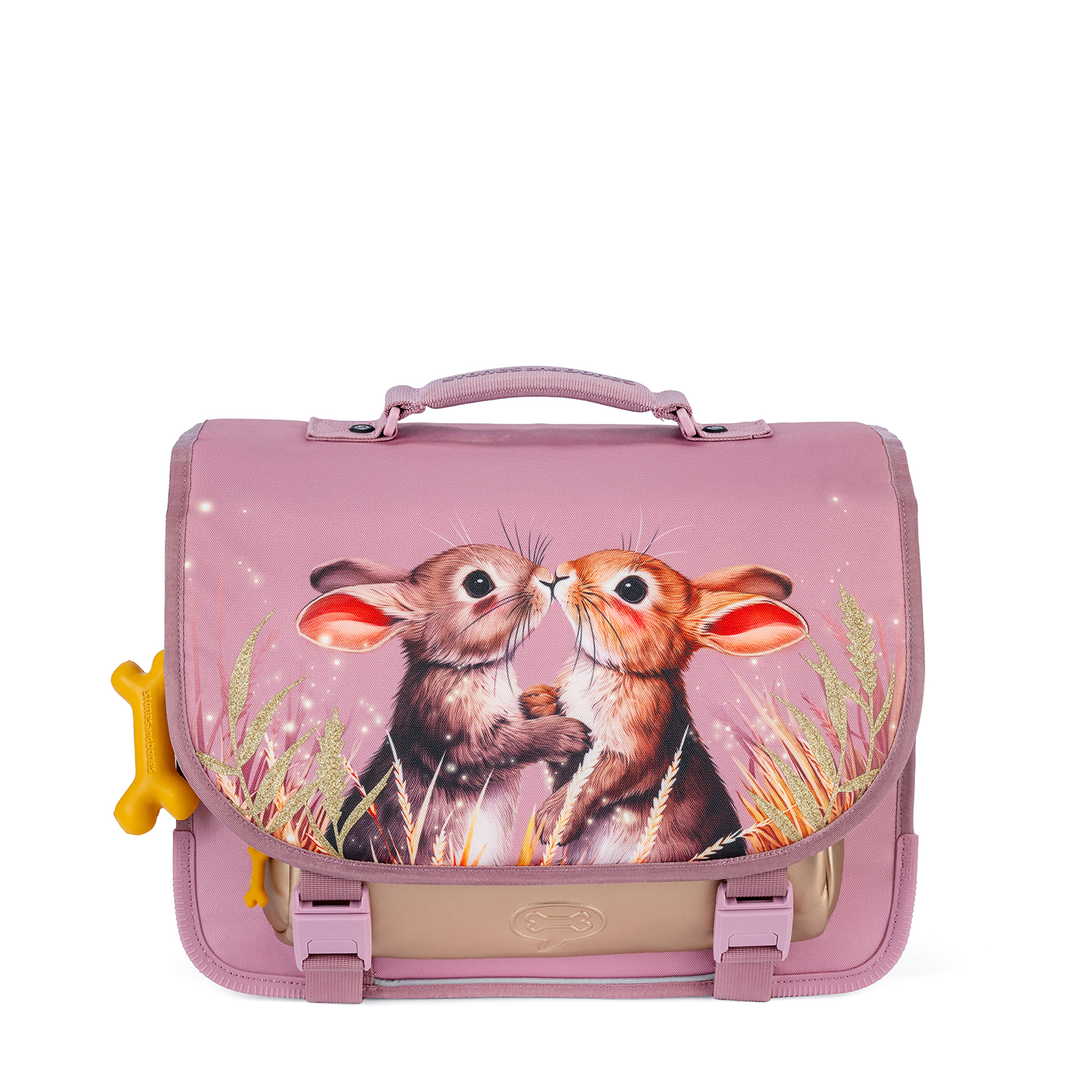 STONES and BONES Boekentas Lotus 13l Twilight Bunnies Lilac 38x14x28 cm