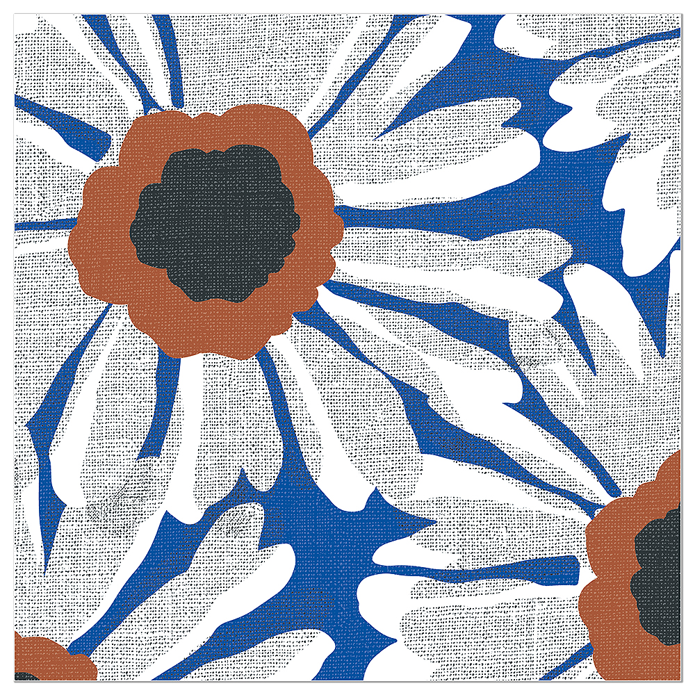 Artebene Servetten 33x33 cm Daisy Blue - 20 stuks
