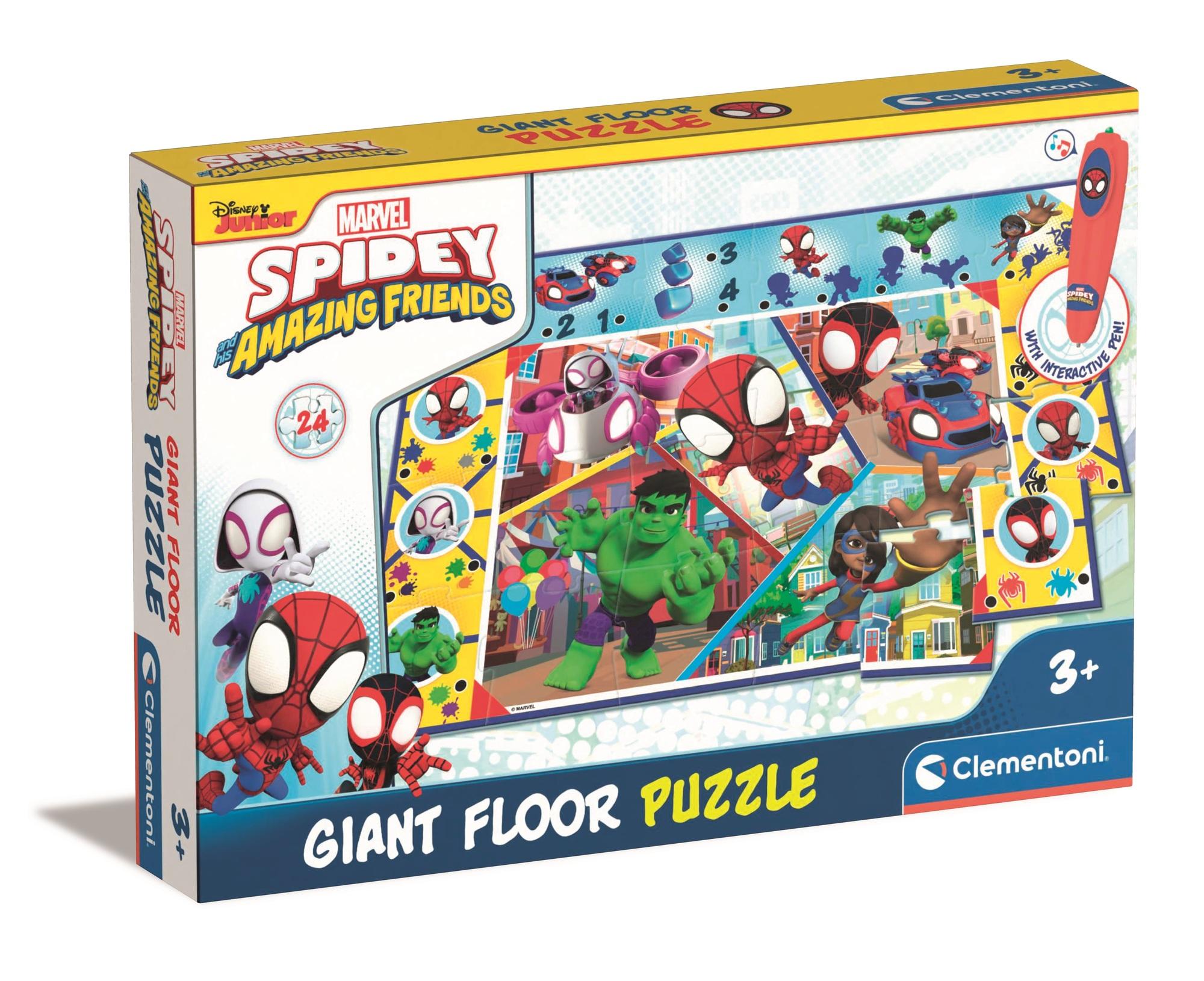 Clementoni Spidey and His Friends Grote Interactieve Vloerpuzzel - 24 stukken