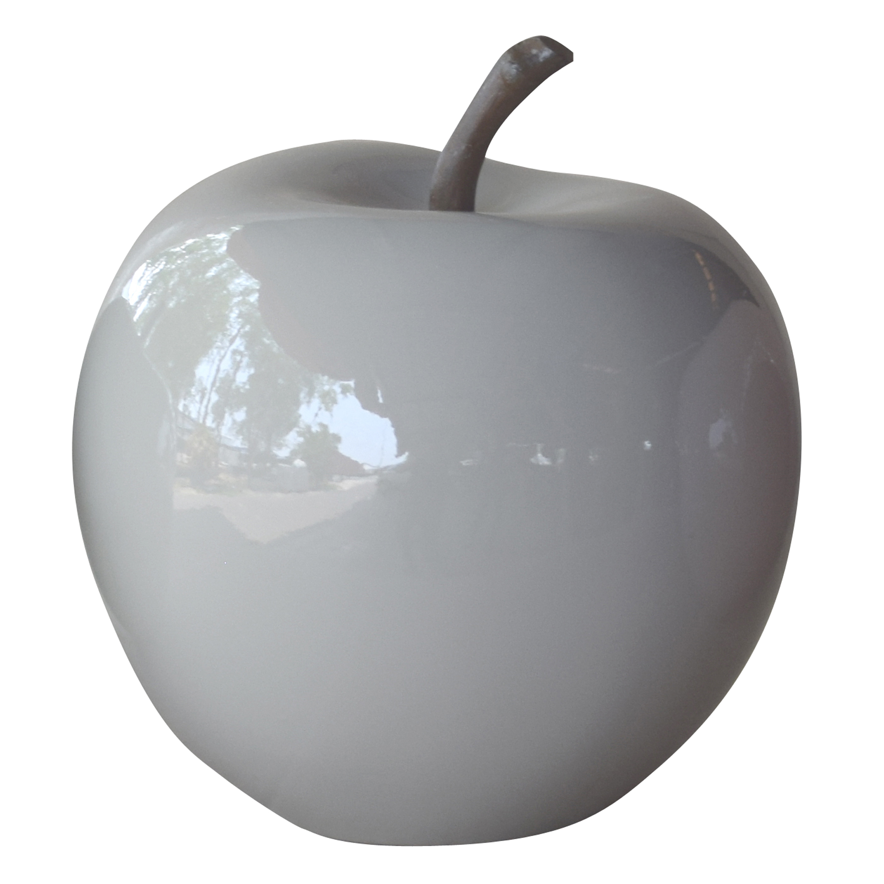 Beeld Appel - 21x20cm Glossy Taupe - Geschikt voor Buiten