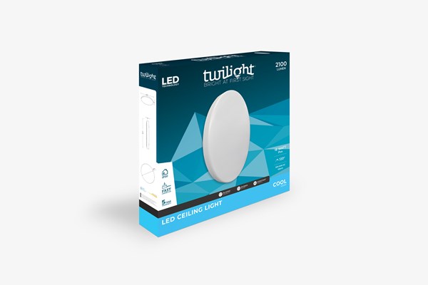 Twilight Plafondlamp rond 18W 6500K IP20 2160 Lumen