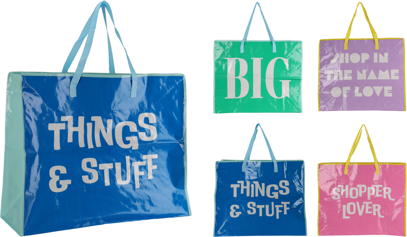 Boodschappentas 65x54x27 cm - assorti - prijs per stuk