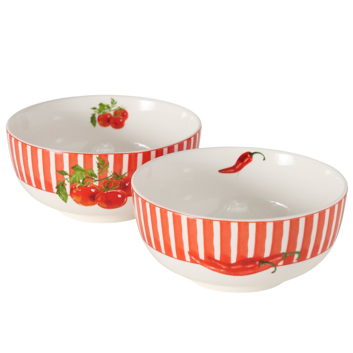 Boltze Home Bowl Rosso 500ml - New Bone China - 14x6.8 cm - Schaal - assorti - prijs per stuk
