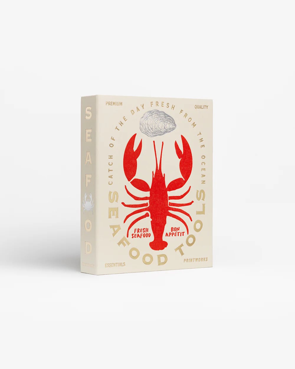 Printworks The Essentials Seafood Tools - Oestermes, Kreeft-/Krabkraker en 4 Zeevruchtenvorkjes