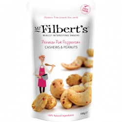 Mr. Filberts Cashewnoten & Pinda's met Peruaanse Roze Peper 100g