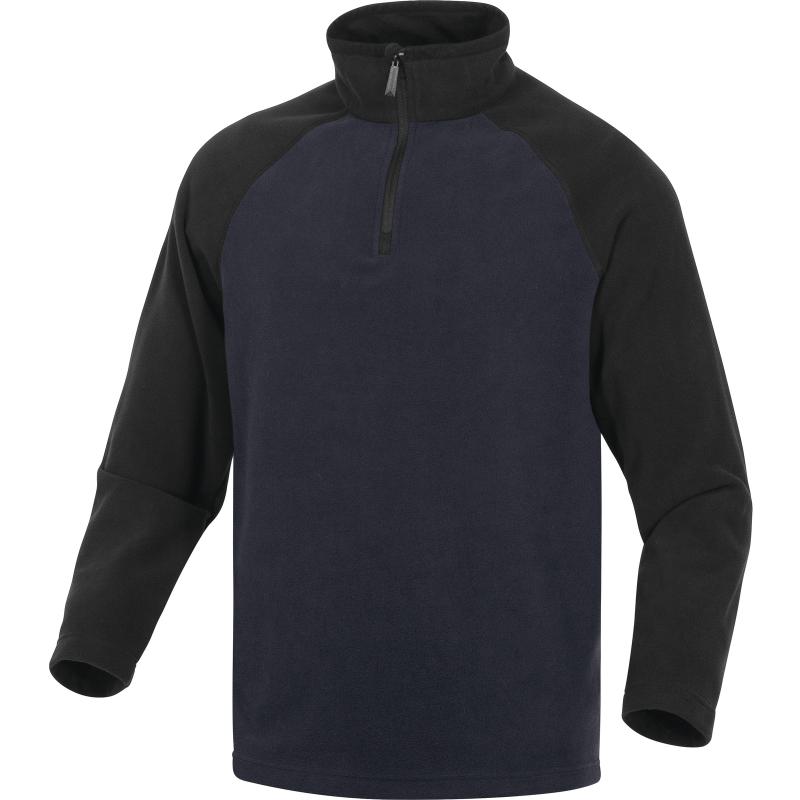 Delta Plus Pull Polarfleece 1/2 zip Marine-Zwart - xx-large