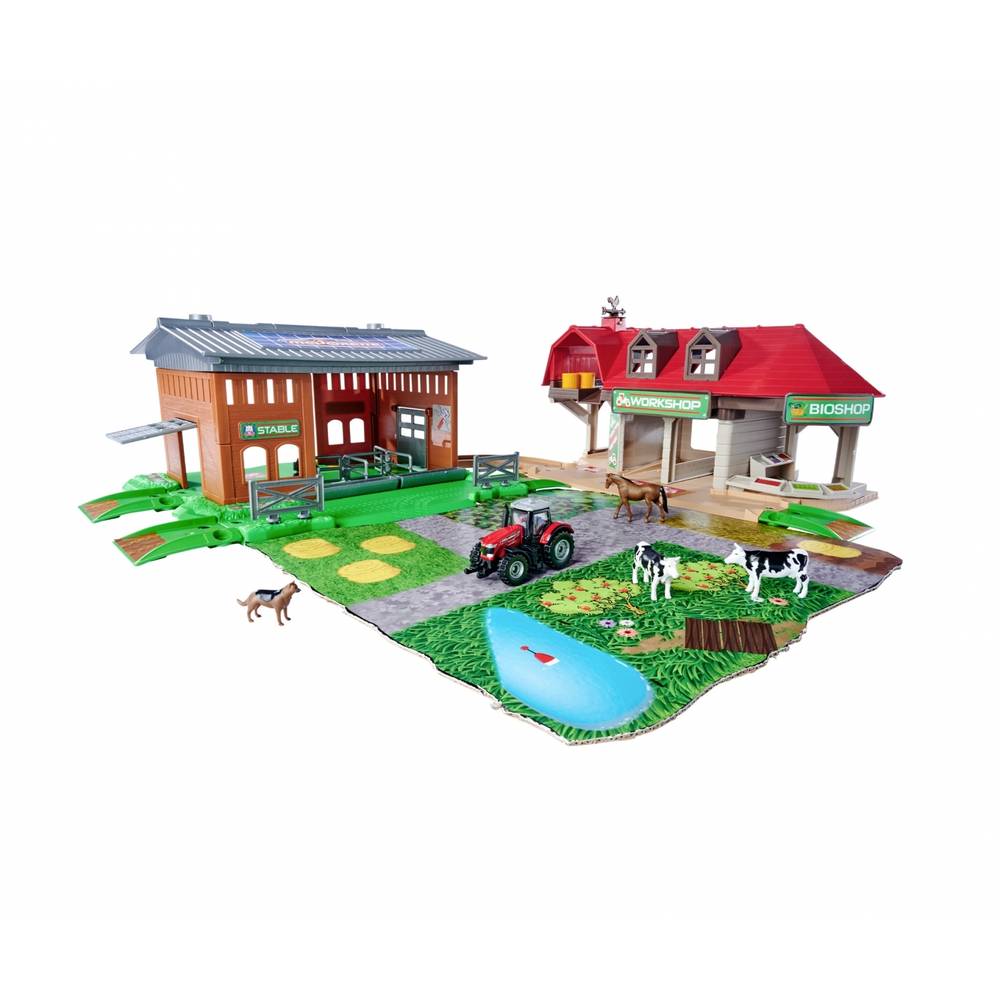 Majorette Boerderij Farm Station Creatix met Tractor en enkele dieren