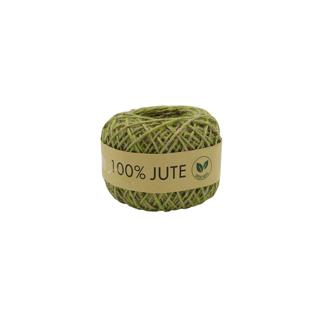 Jutekoord Two-tone 1.5mm x 100m - Lentegroen