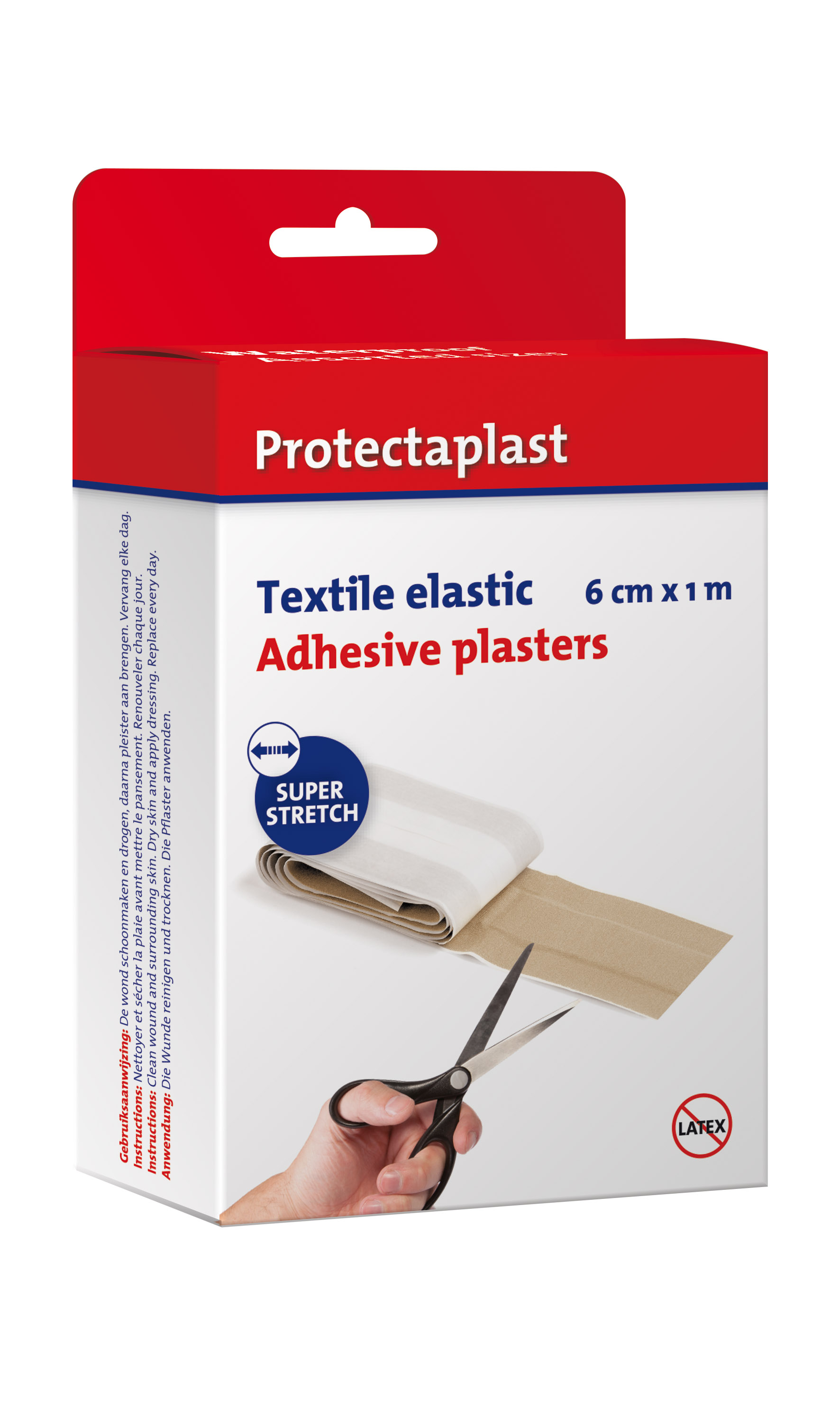 Protectaplast Pro Elastic Pleister 6cm x 1m - Textiel