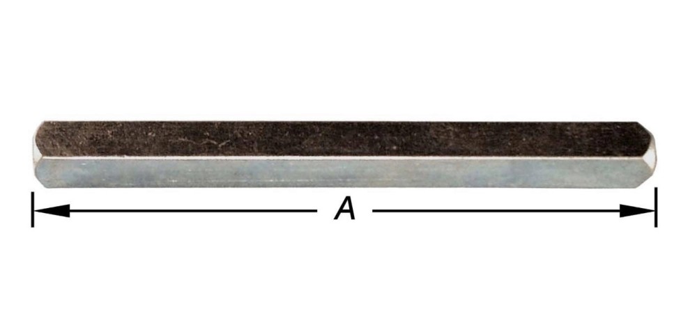 Pacostar Vierkantstift Deurkruk Verzinkt 8x150 mm
