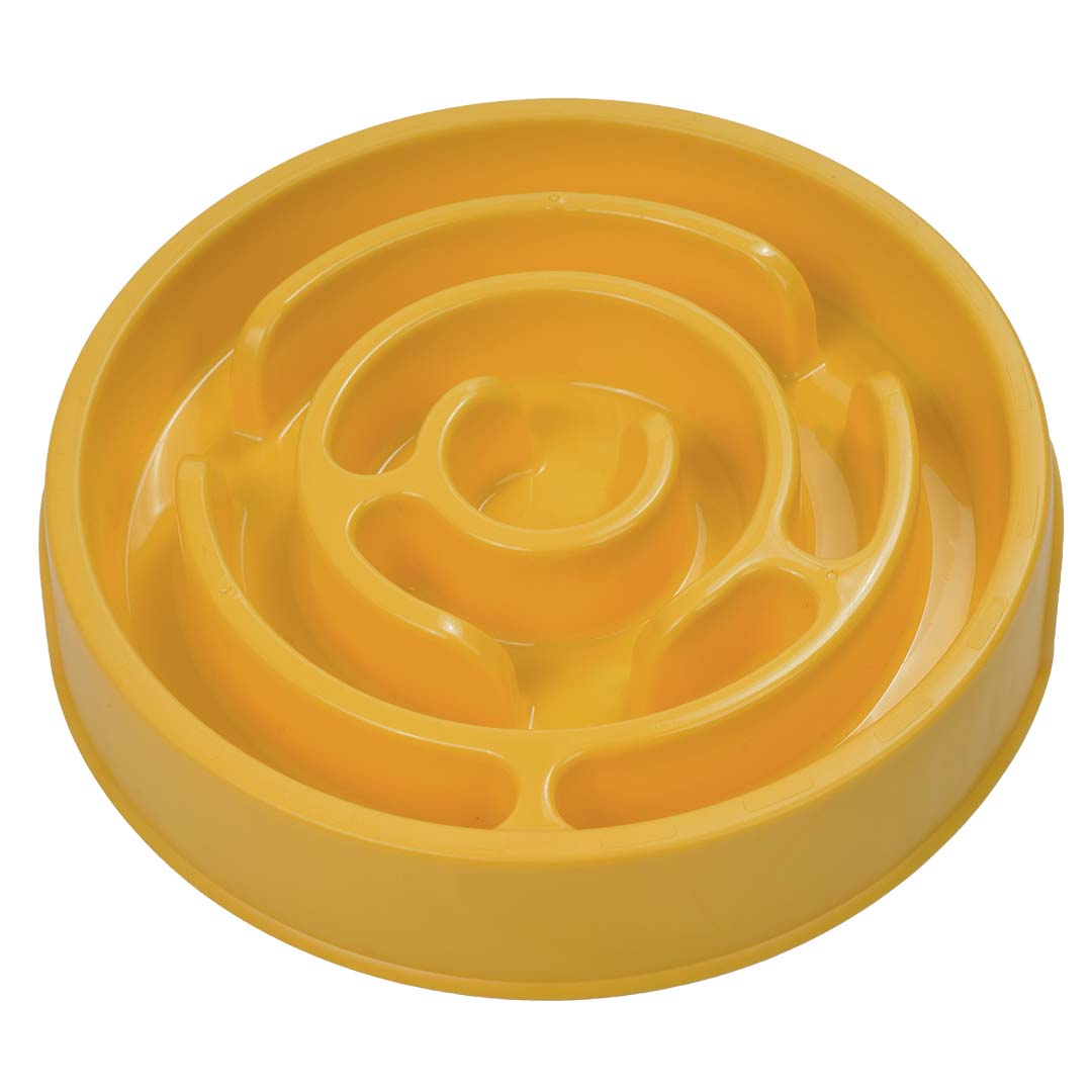 DuvoPlus Voerkom Anti-Schrok Spiraal M 600 ml 20.5x3.5 cm Geel