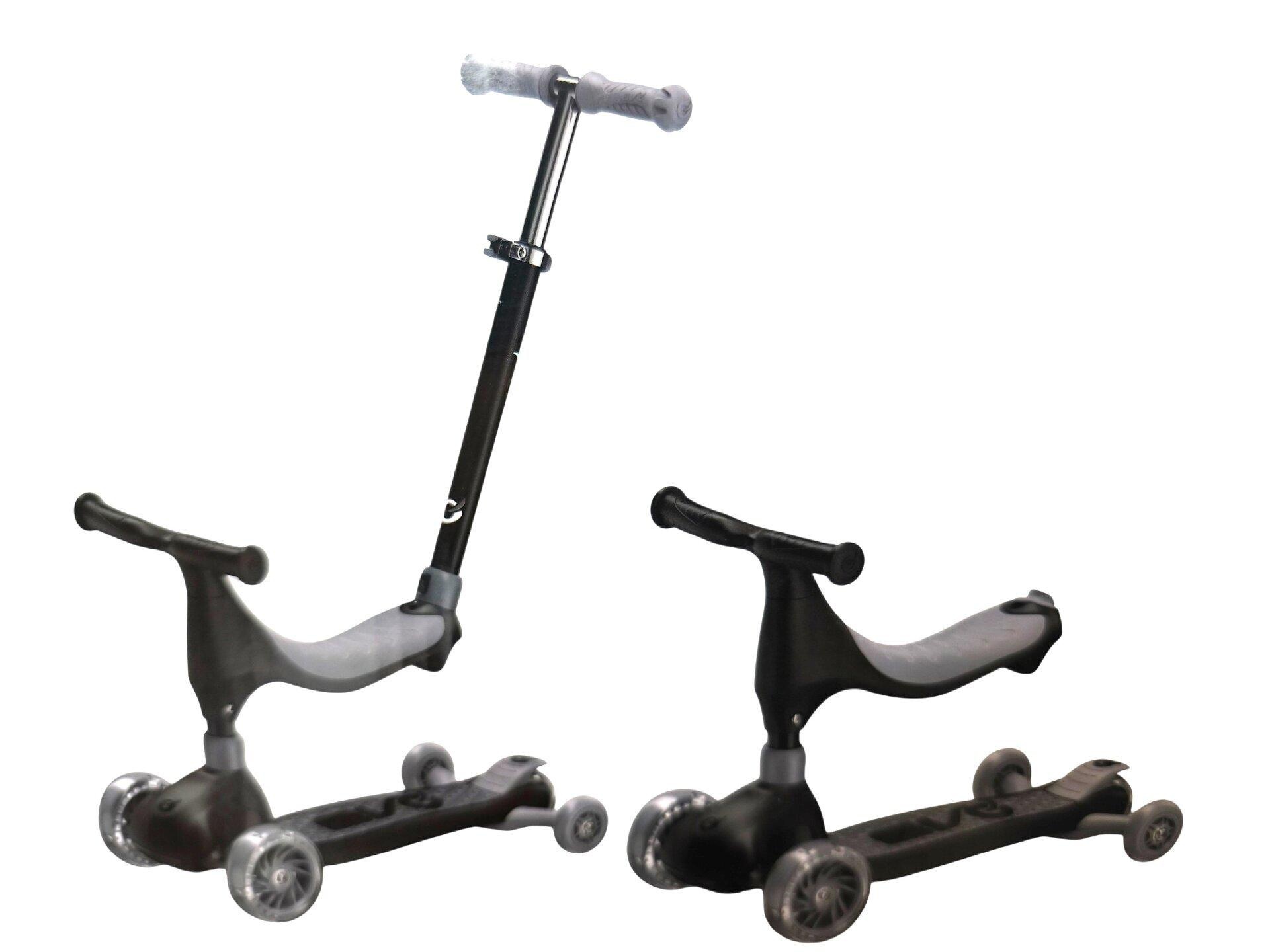 Evo 4 in  1 Evolve 3 wiel scooter zwart.