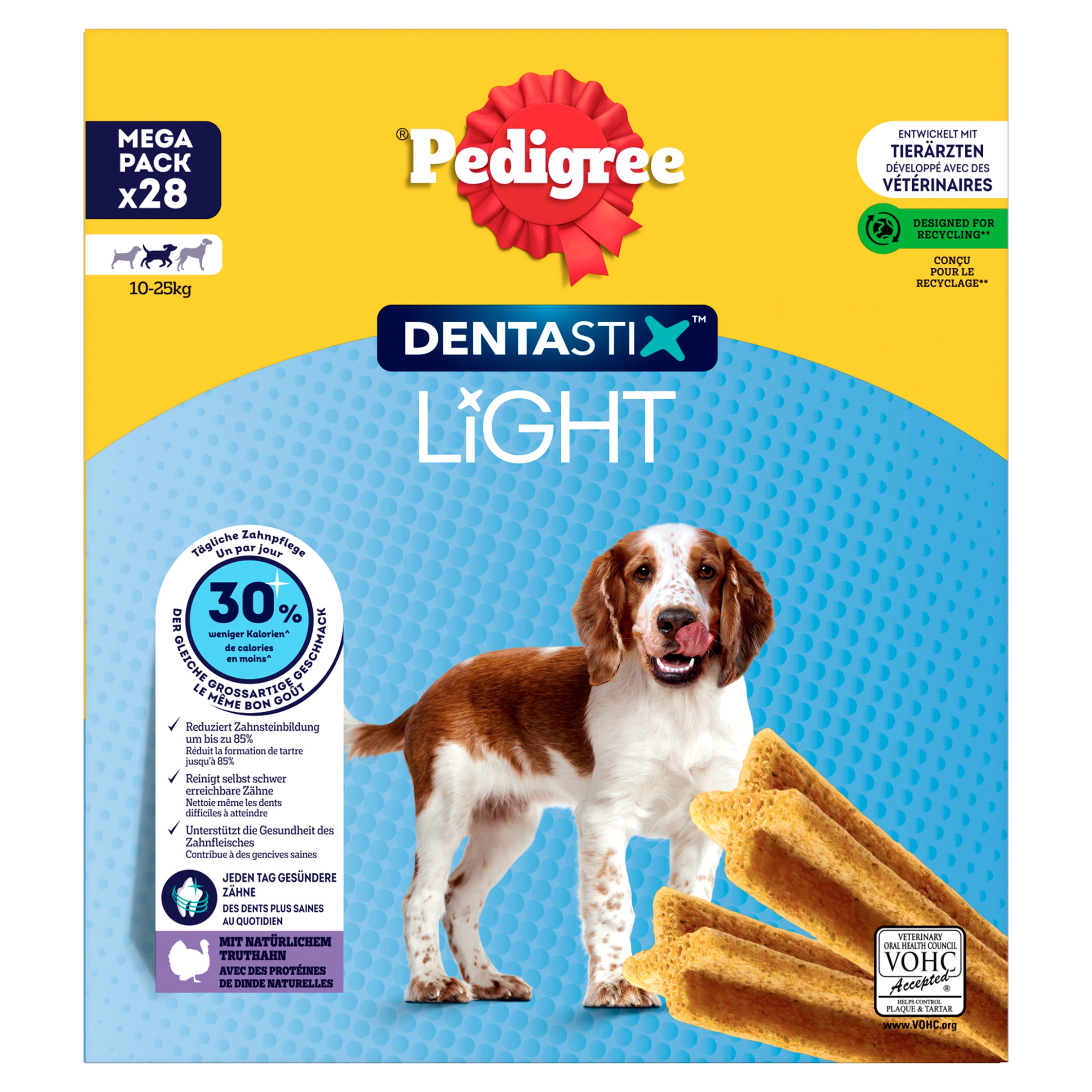 Pedigree Dentastix Light Medium 28 Sticks Honden 10-25 kg