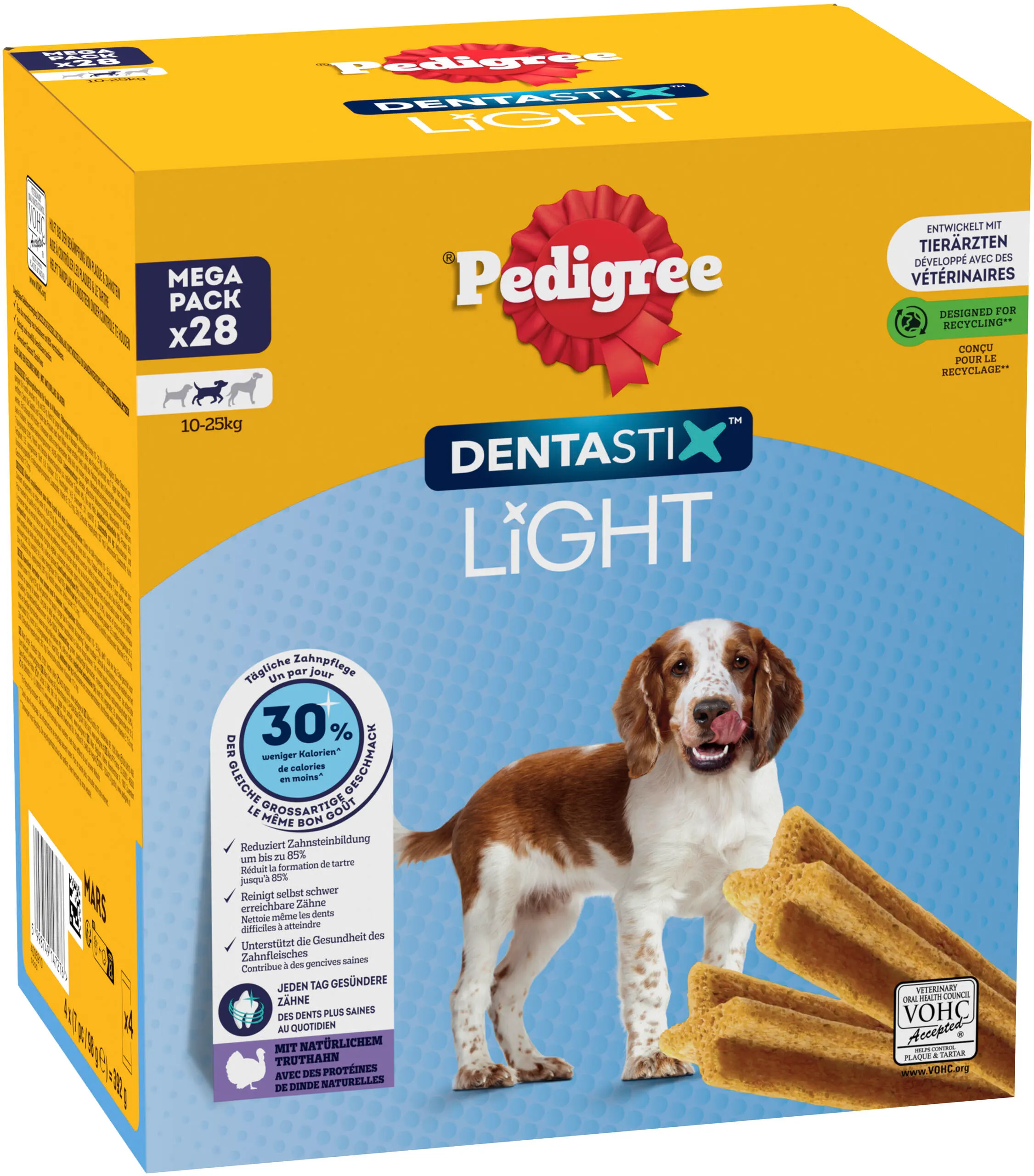 Pedigree Dentastix Light Medium 28 Sticks Honden 10-25 kg