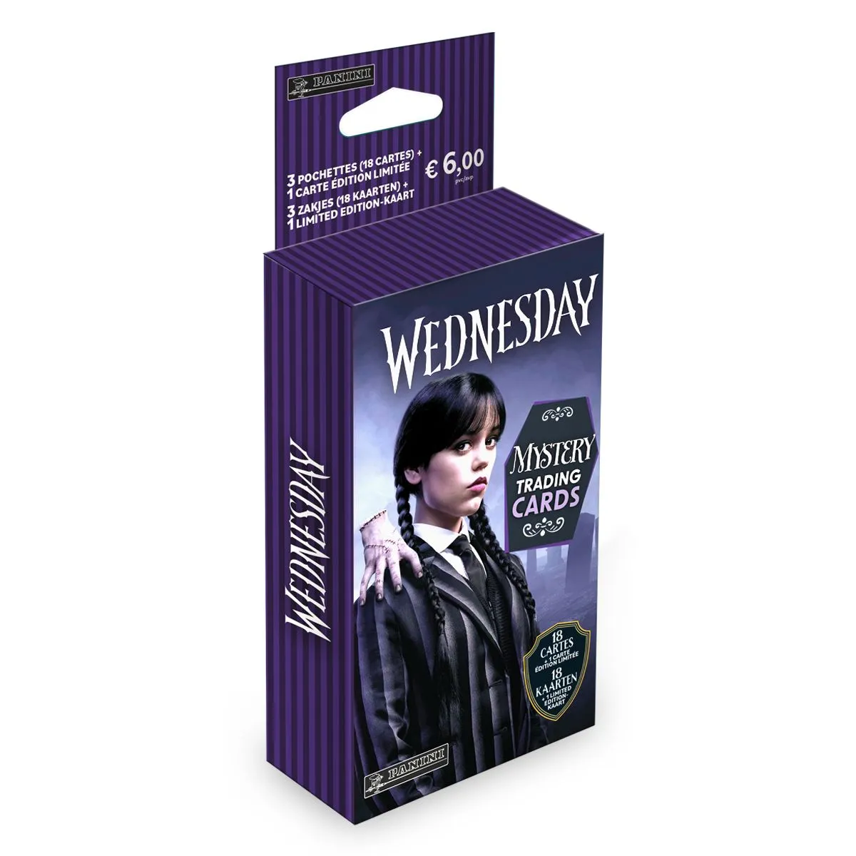 Panini Trading Cards Wednesday Blister 3 stuks + 1 Lim Ed