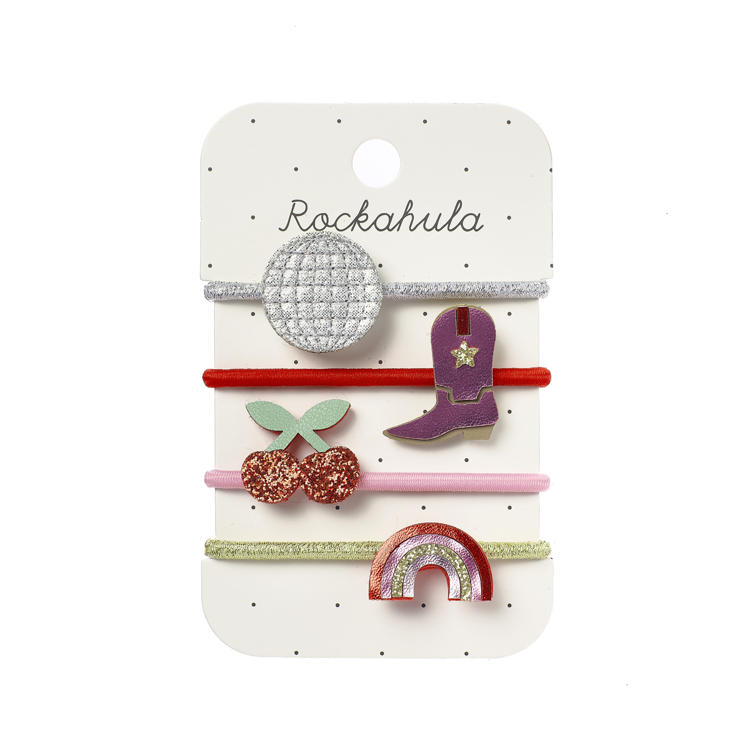 Rockahula Haarelastiek Disco Rainbow 4 stuks